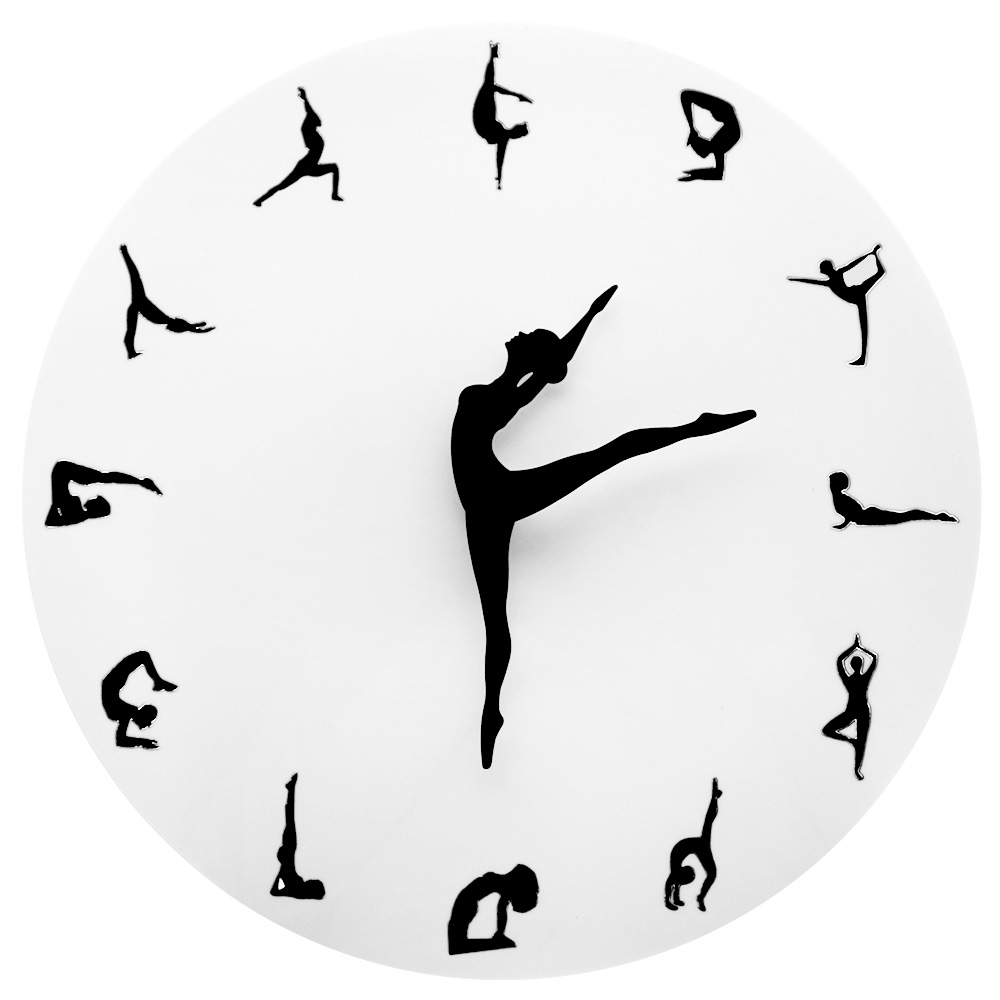 Yoga Fitness Watch - Yoga Duruşları duvar saati SPOR SALONU
