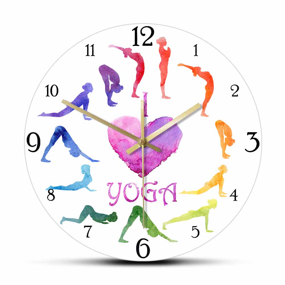 Yoga Fitness Watch - Yoga'yı Seviyorum Suluboya Resim Baskılı Duvar