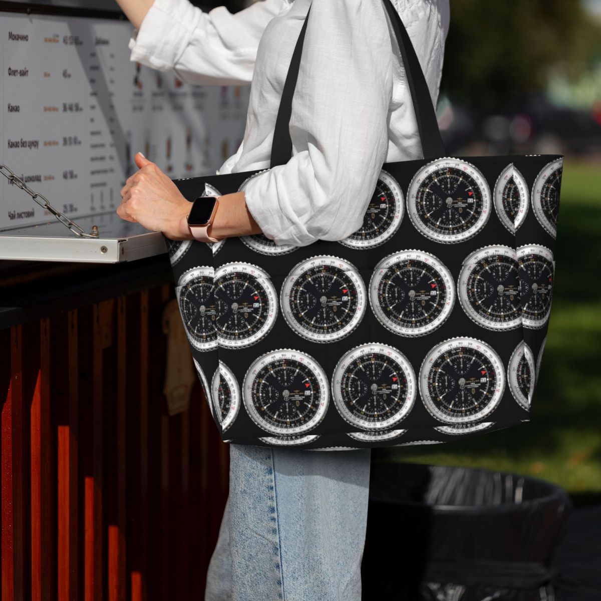 Lüks Saat Desenli Plaj Çantası - Yoga Fitness Watch incelemesi ve fiyatı